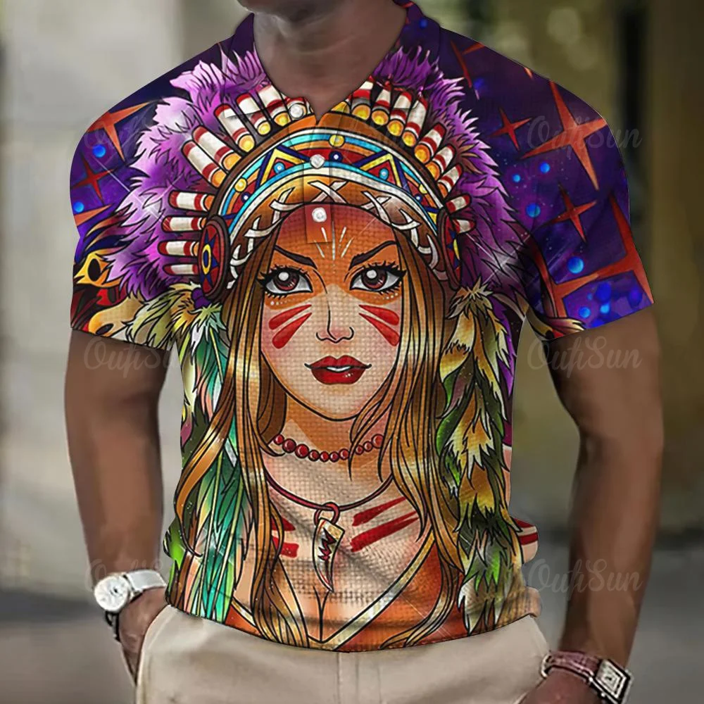 Polo Vintage para hombre, Camiseta con estampado 3d de chica india, ropa de  alta calidad, camisa informal de manga corta de verano, Tops de calle de  gran tamaño - AliExpress, image size:1000x1000