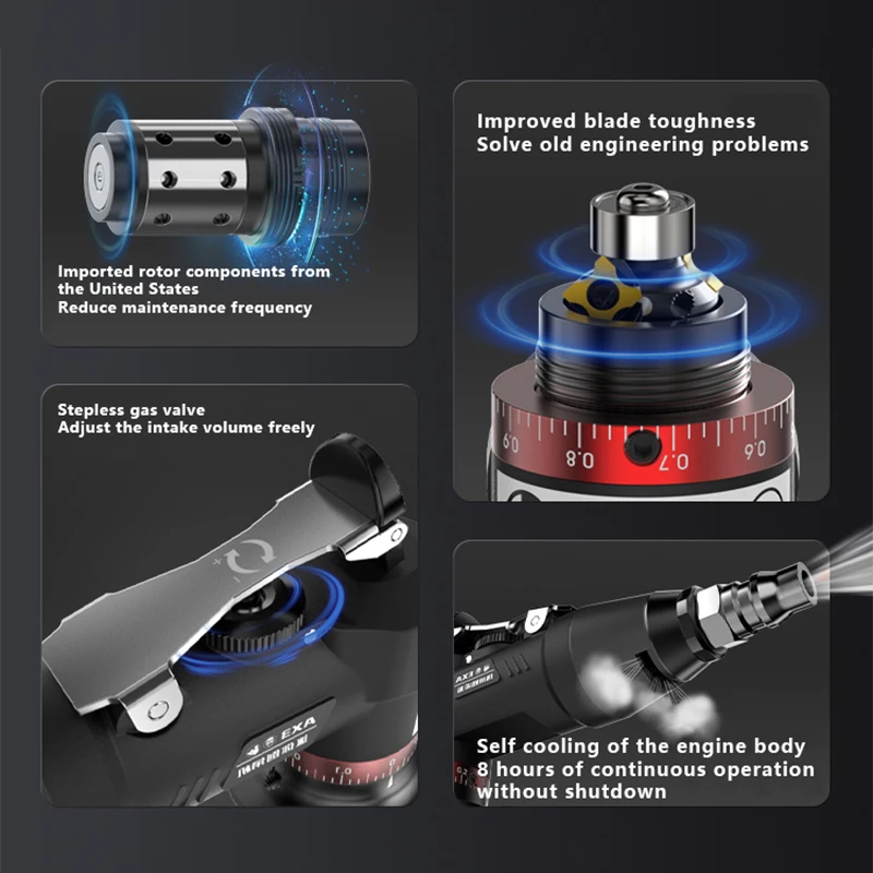 AOCKE AX3 Series Pneumatic Chamfering Gun Chamfering Tool Air Mini Grinder Deburring Beveling Trimming Machine Metal Repair