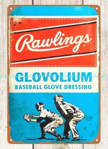 Rawlings Govolium Handschoen Dressing Metaal Tin Bord Outdoor Metalen Muur Art Decor