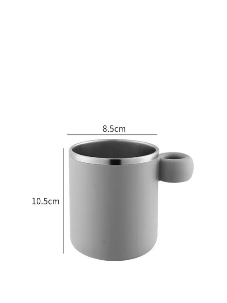 Tandborstglas i rostfritt stål för par och barn i badrummet_voghion.com