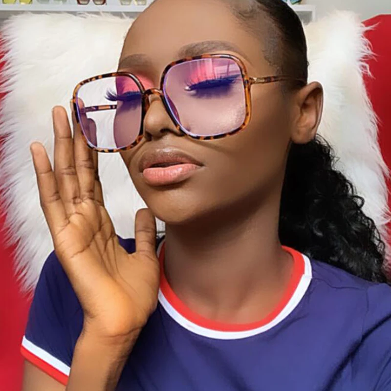 Oversized Green Prescription Reading Glasses Transparent Large