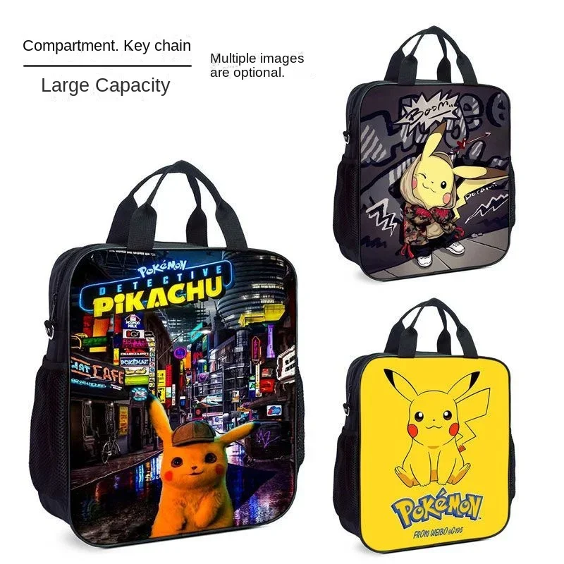 

Detective Pikachu Cartoon Anime Pokémon Cute Student Male and Female Handbag Cross-body Bag Mouse File Bag