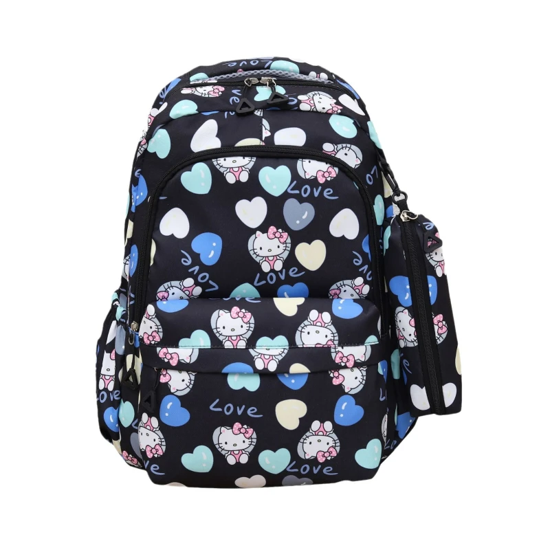 2024New Hello Kitty School Bag Female Junior High School Student High School Student Cute Cartoon Large Capacity Backpack