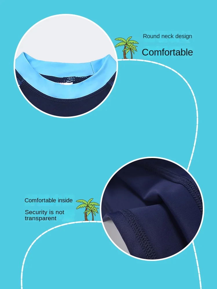 Baby Toddler Boys Three Pieces Swimsuit Set Boys Bathing Suit Rash Guards with Hat UPF 50+ FBA Beachwear