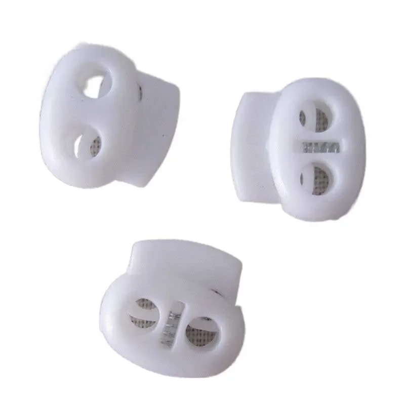 20 pz Tappo di Plastica Cavo di Blocco Fagiolo Toggle Clip Abbigliamento Laccio Abbigliamento Sportivo Corda Cordino Accessori Misto Colorato 5mm Foro  15