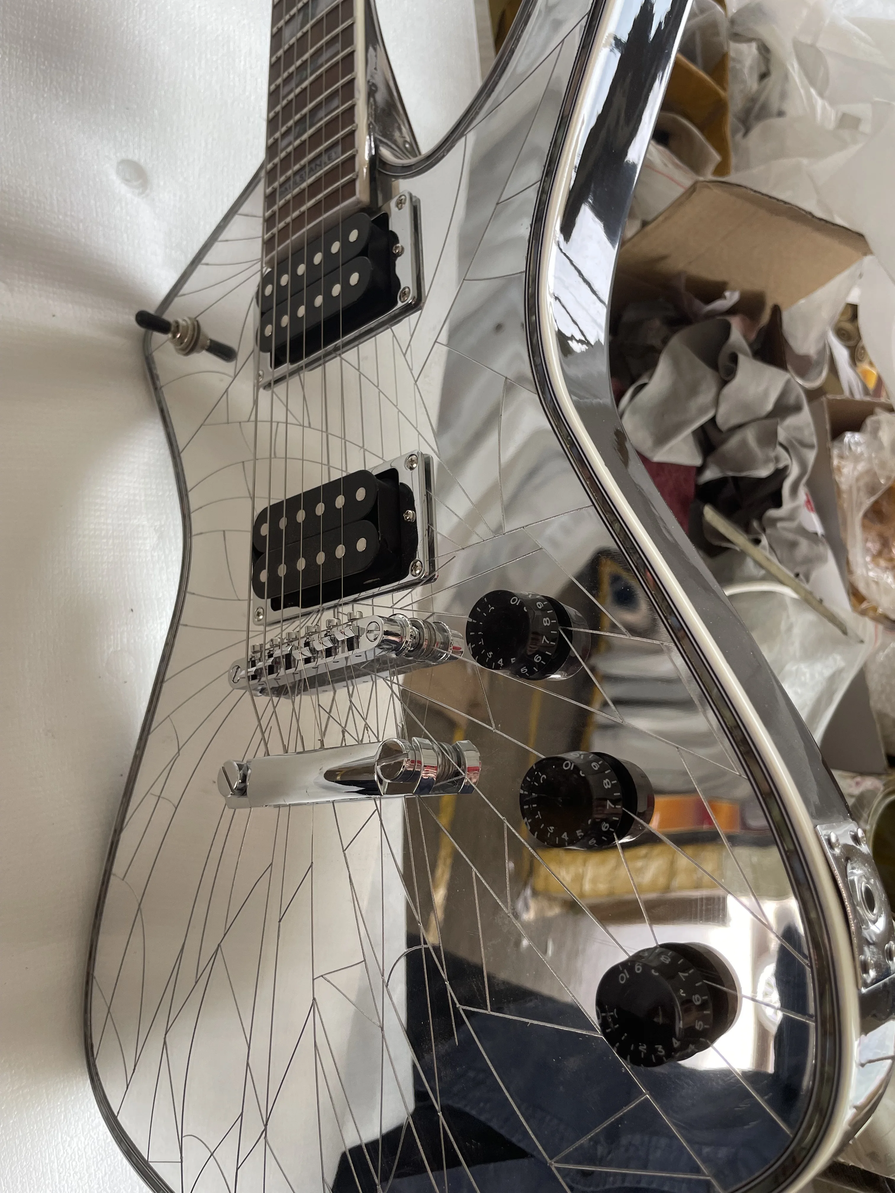 New Iceman Paul Stanley Electric Guitar Silver Super Cool