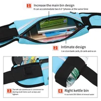 1pc sac de course femmes sac de taille sac de ceinture hommes sport Fanny Pack sac de téléphone portable salle de sport course téléphone portable Jogging course sac de cyclisme 3