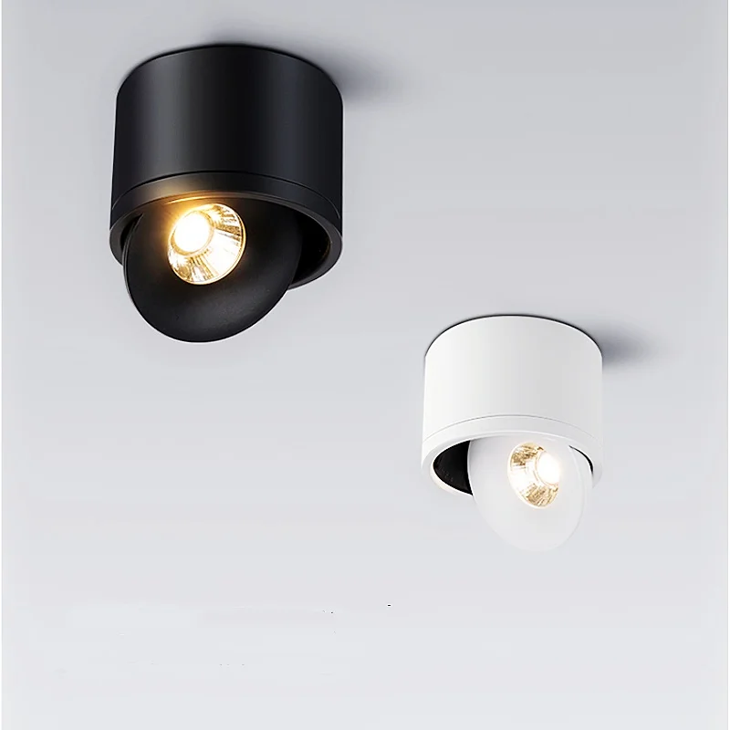 Ultra-thin open-mounted adjustable Angle spotlight LED ceiling light anti-glare aisle light 5W7W10W12W15W18W20W25W