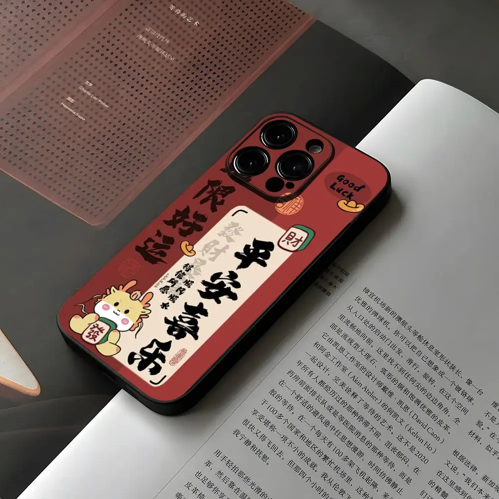 New Year 2024 Dragon Phone Case For Iphone 15 12 14 Se 2022 Pro Max 11 13 Xr X Xs Mini Plus Funda Shell Cover