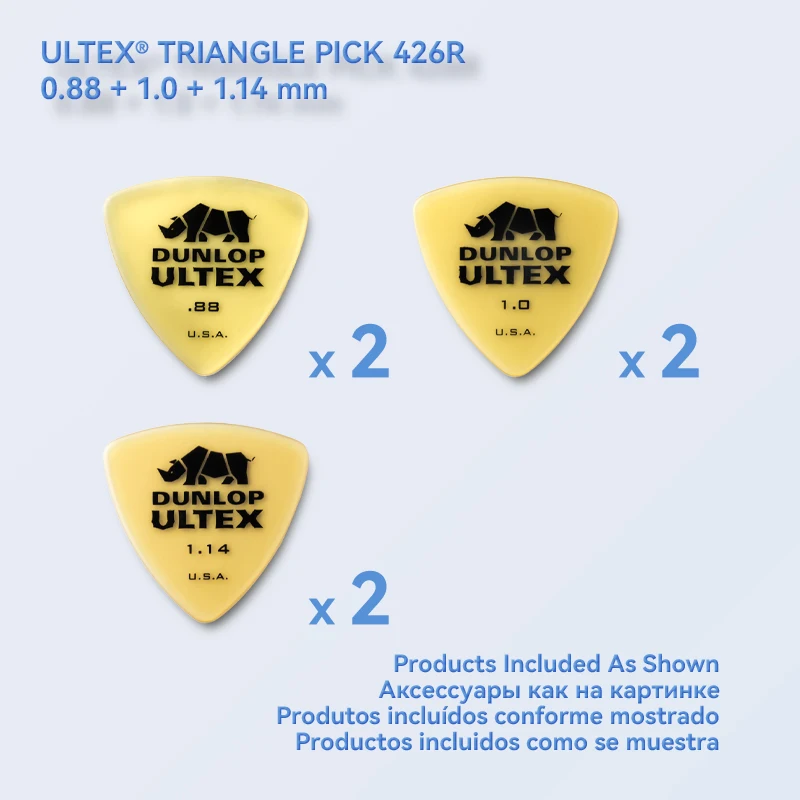 【６】plectrum Dunlop Triangle Ultex Guitar Pick Plectrum 0.6/0.73/0.88/1.0