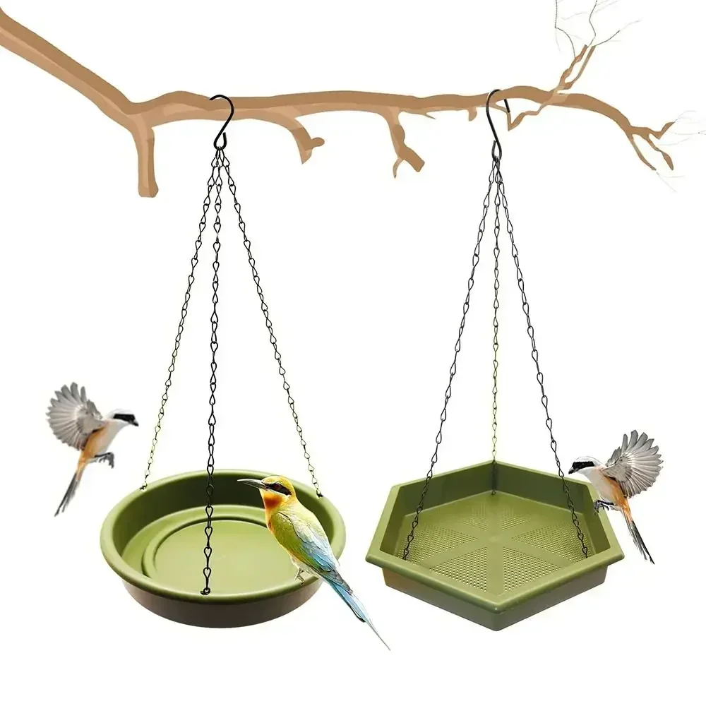 Bird Bath Hanging Bird-Feeder Garden Bird Drinking Plate Baths for Outdoors(2pcs) Hummingbird Feeder