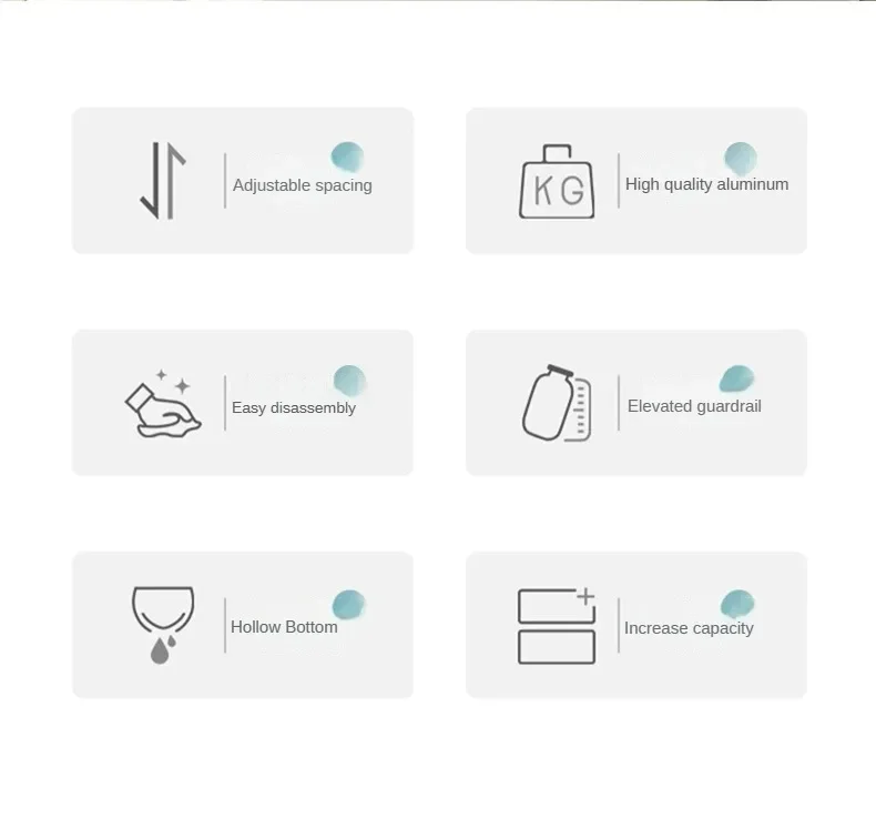 Description Picture 3 of itemAluminum Alloy Bathroom Shelves Punch-free Thickened Tripod Wall-mounted Corner Shelf Bathroom Accessories Shower Organizer