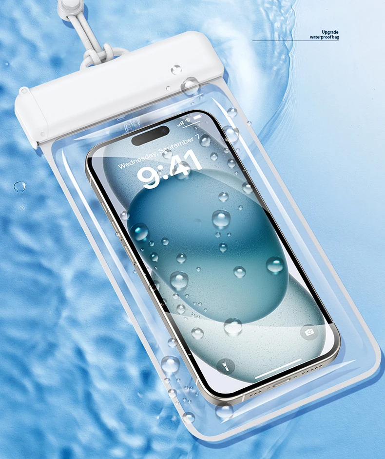 Universal Waterproof Phone Pouch for Swimming and Diving - Durable TPU Cover, IPX8 Certified
