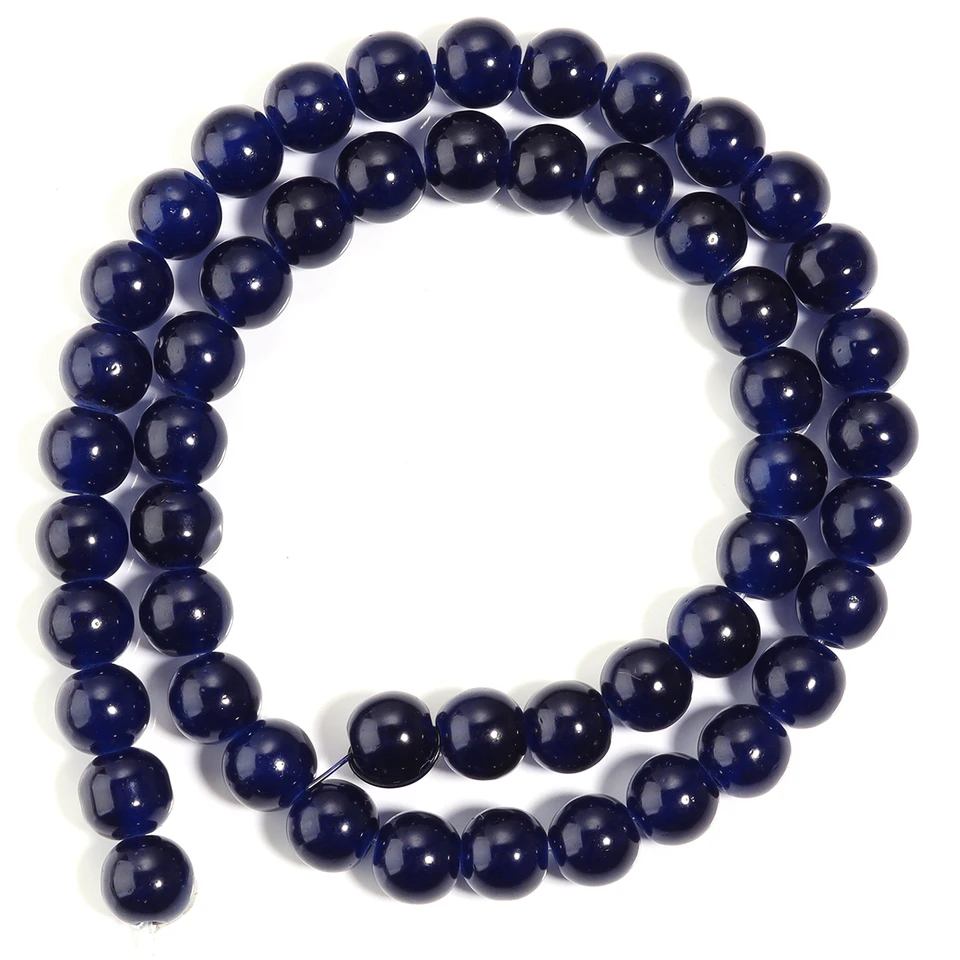 Pintura Recubierta Redonda Colorida De 6mm, 8mm, 10mm Y 12mm, Cuentas Artanal Sueltas De Vidrio Opaco, Lote Para Fabricación De Joyería, Accorios De Pulsera DIY - AliExprs