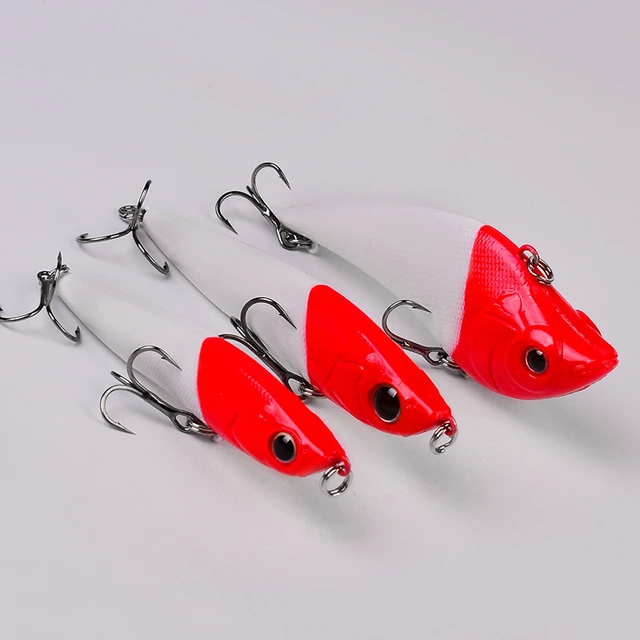 13Models VIB Luya Bait Red Head White Body Floating Minnow Plastic