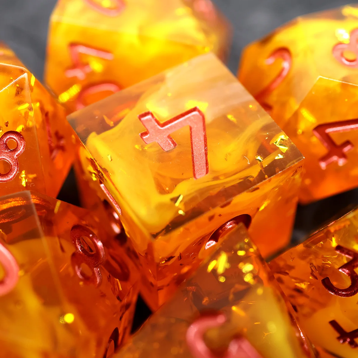 테이블 보드 게임용 다면체 DND 주사위 세트, 롤 플레잉 날카로운 가장자리 RPG 주사위