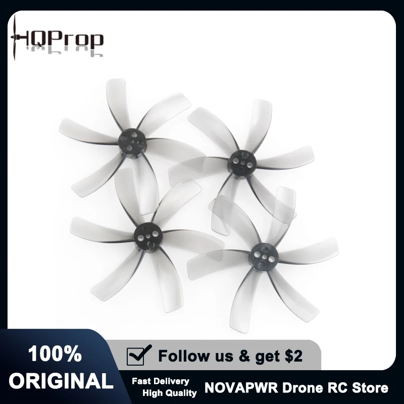Lot de 4 hélices HQProp T51mm 2 pouces 6 pales (2CW+2CCW) pour drone FPV micro whoop, vue d'ensemble