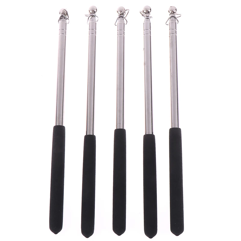 

1PCS New Professional Touch 1 Meter Head Telescopic Flagpole Stainless Steel Telescopic Teacher Pointer Black