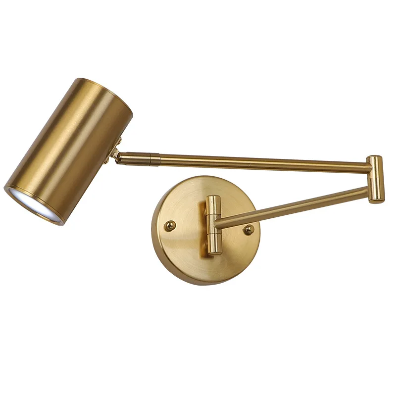 Modern Adjustable Swing Long Arm LED Wall Light Folding Telescopic Wall Lamp with Switch Sconces Home Decor Bedside Light