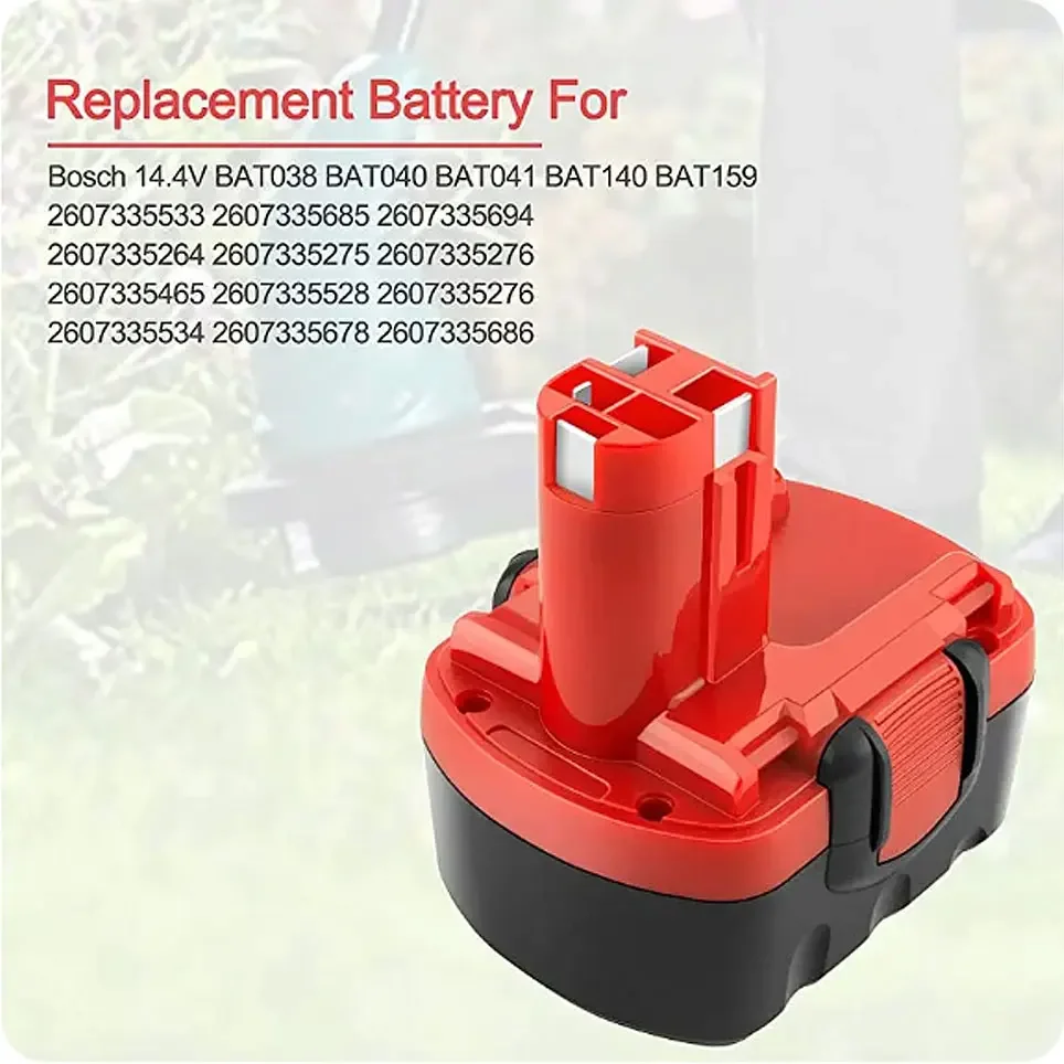 9800mAh 6800mAh 4800mAh 14.4V Battery For BOSCH BAT038 BAT040 BAT140 BAT159 BAT041 GSR 2607335264 14.4 Volt screwdriver battery 4