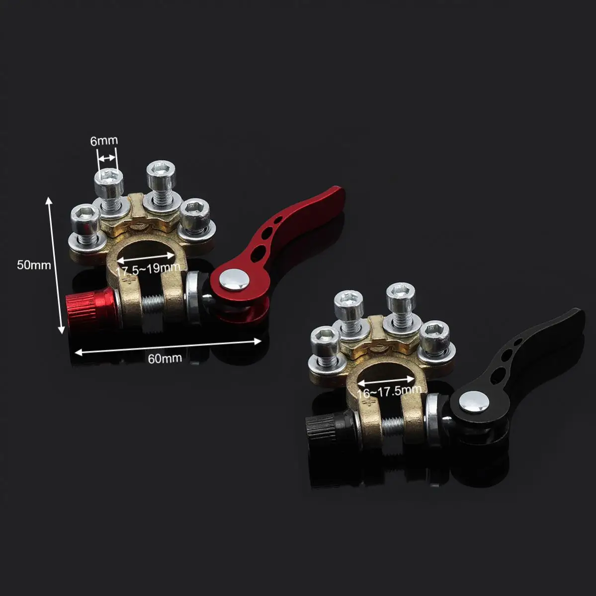 2pcs 12V 1/2/3/4 AWG  4    ͸ ͹̳ Ŀ ڵ   ̼ ִ  Ʈ ̵