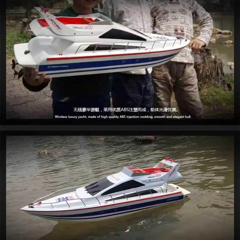 Bateau RC 75cm 2.4GHz haute vitesse bleu/jaune