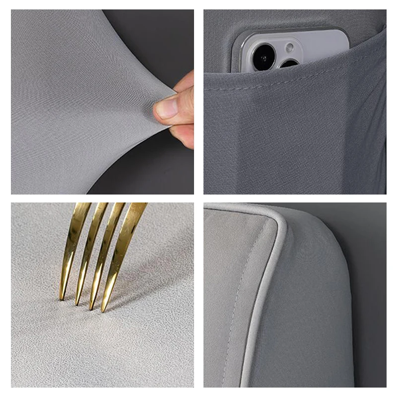 Wearproof Bed Headboard Cover Thicken Elastic All-inclusive Technology Fabric Bed Head Cover Anti-Dust Back Protector
