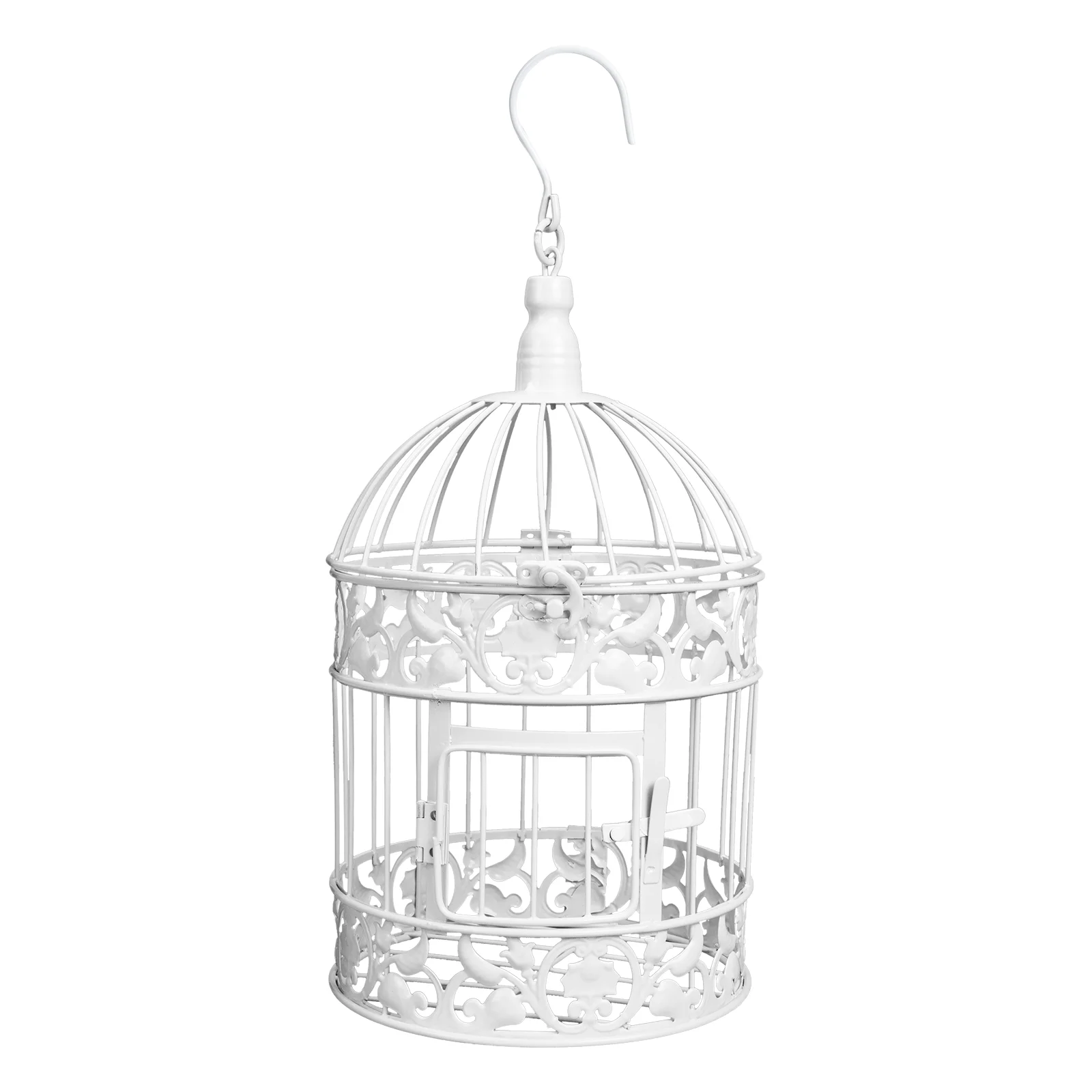 

European-Style Birdcage Adornment Bird Cage Wedding Decoration Window Display Wedding Party Birdcage Ornament Props(White)
