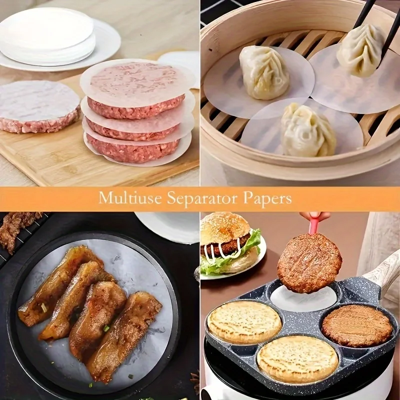 Non Stick Hamburger Paper Is Used for Separating Hamburgers and Other Foods in Storing Frozen Restaurant Household Kitchen Items hamburger paper
