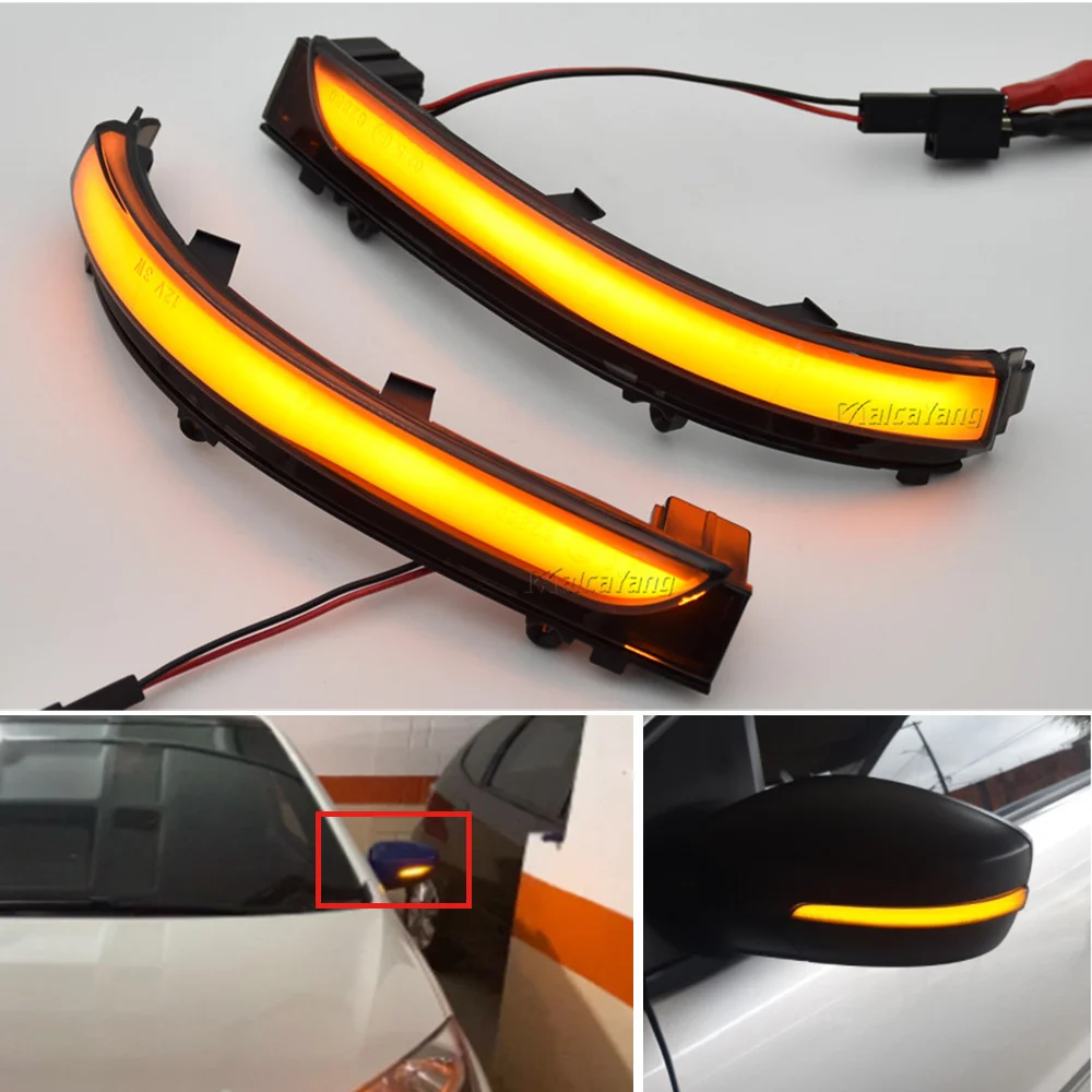 NEW Premium Quality Car LED Dynamic Turn Signal Light FOR VW GOL Saveiro  Voyage FOX UP Side Mirror Sequential Blinker Indicator