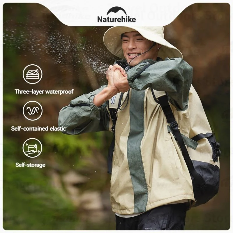 Naturehike Motorcycle Raincoat Rainstorm Prevention Jacket Pants Camping Hiking Fishing Moto Raincoat Ultralight Rider