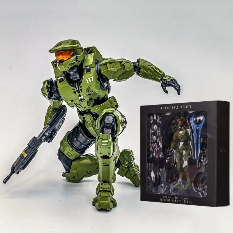 18Cm Halo Infinite Master Chief Mjolnir Mk Vi Scala 1/12 17.5Cm 6 "Action Figure Model Re:Edit Gen.3 117 Ko'S 1000 Doll Gift Toy