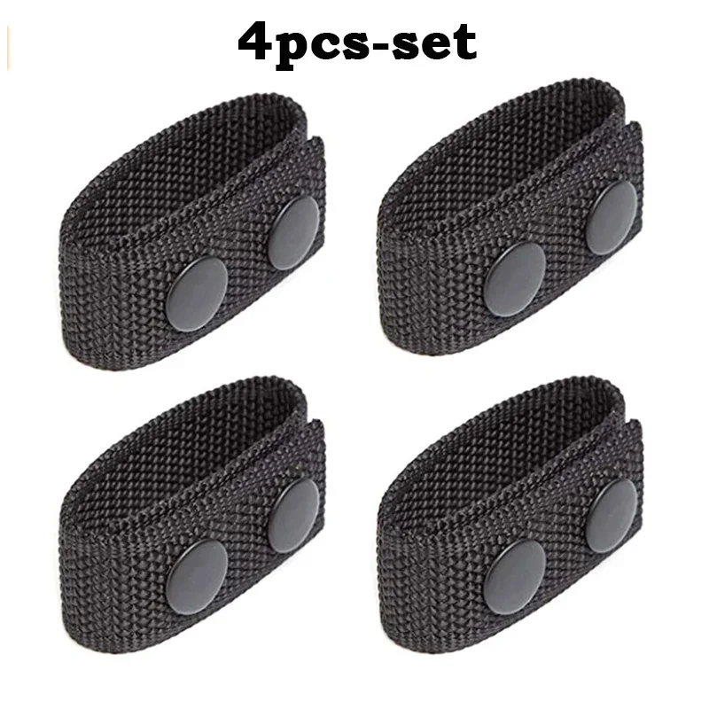 4Pcs Tactical Belt Buckle Heavy Duty Belt Keeper Portable Webbing Strap Military Belt Equipment Accessories for Outdoor Sports