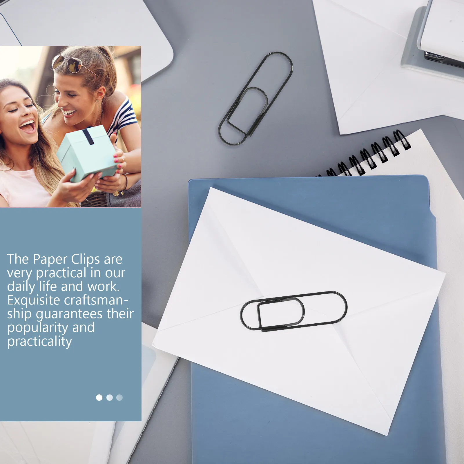 20Pcs 펜 클립 크리 에이 티브 스테인레스 스틸 다용도 문서 홀더 클립 노트북 일기 달력 장식 사무실