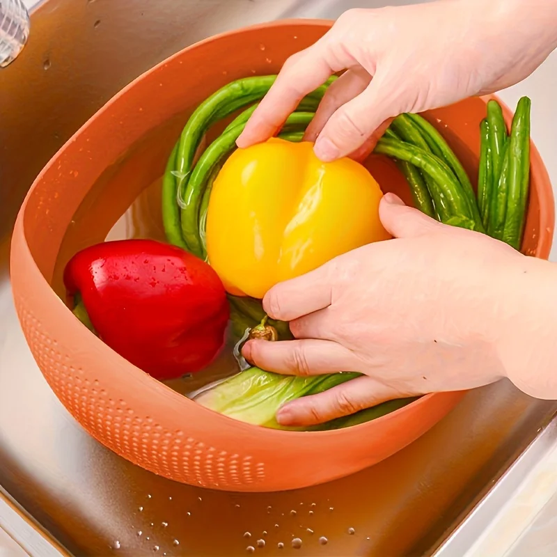 Plastic Filter Basket Drainage basket multifunctional rice washing sieve and filter basket plastic rice washer creative plastic filter