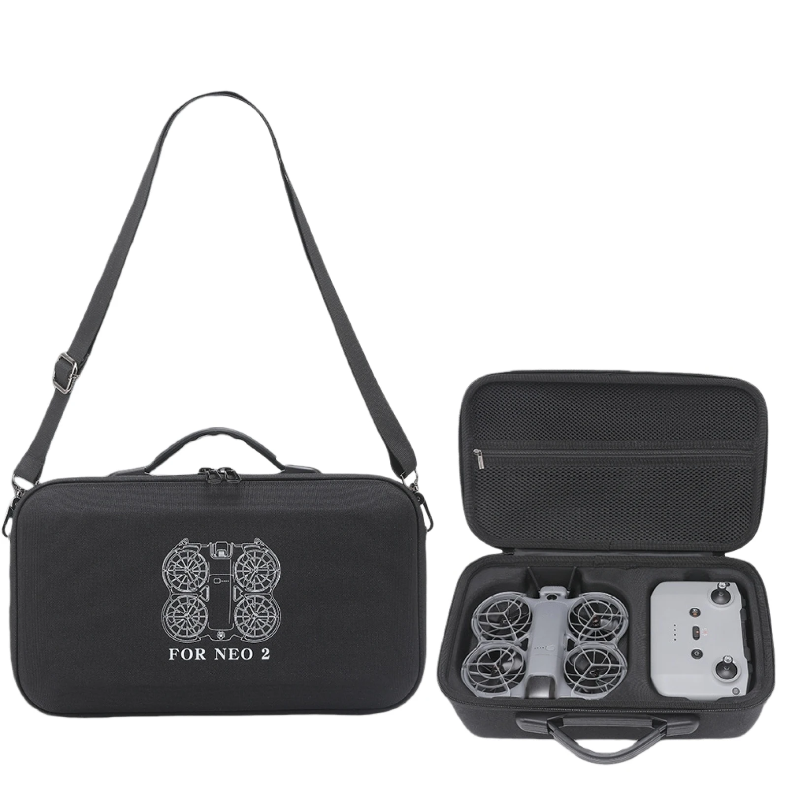 검정색과 회색 ? DJI NEO 2용 보관 케이스 숄더백 휴대용 케이스 액세서리 심플하고 스타일리쉬하며 생동감 넘치는 느낌을 더해줍니다.