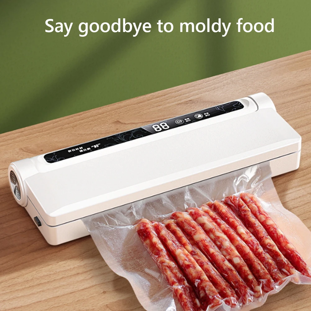 Food Vacuum Sealer Heat Bag Sealing Machine One Click Intelligent Operation with 20 Bags Strong Suction Power for Home Kitchen