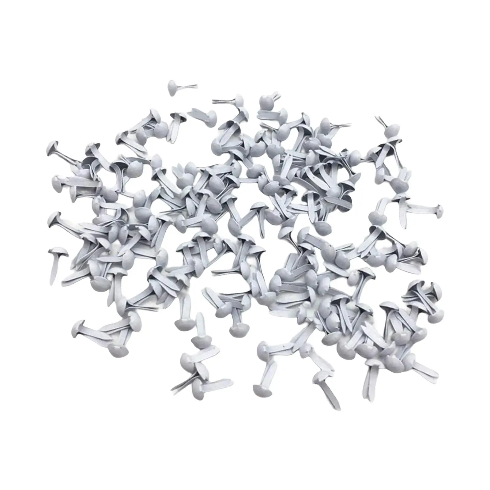 8 x 18 mm Mini Brads for Paper Crafts, 300 Pcs Round Paper Fastener Metal