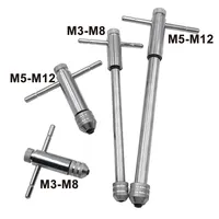 Clé à tarauder à main à cliquet réglable M3-M8, outil d'accessoires de taraudage avant et arrière étendu M5-M12 2