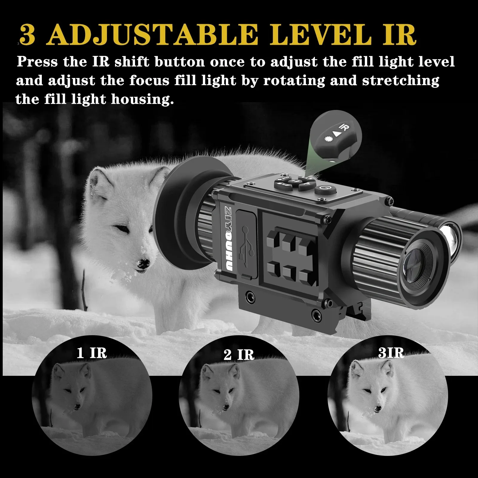 Digital Night Vision 1080P videocamera monoculare a infrarossi modalità immagine multipla mirino da caccia mirino notturno telescopio - immagine 2