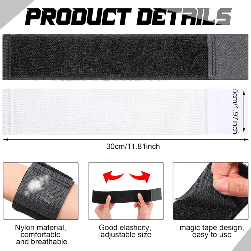 Soccer Shin Guard Stay Fixed Bandage Tape Fastener Adjustable Elastic Shinguard Fixing Strap 1Pair Soccer Football Leg Shin Pads