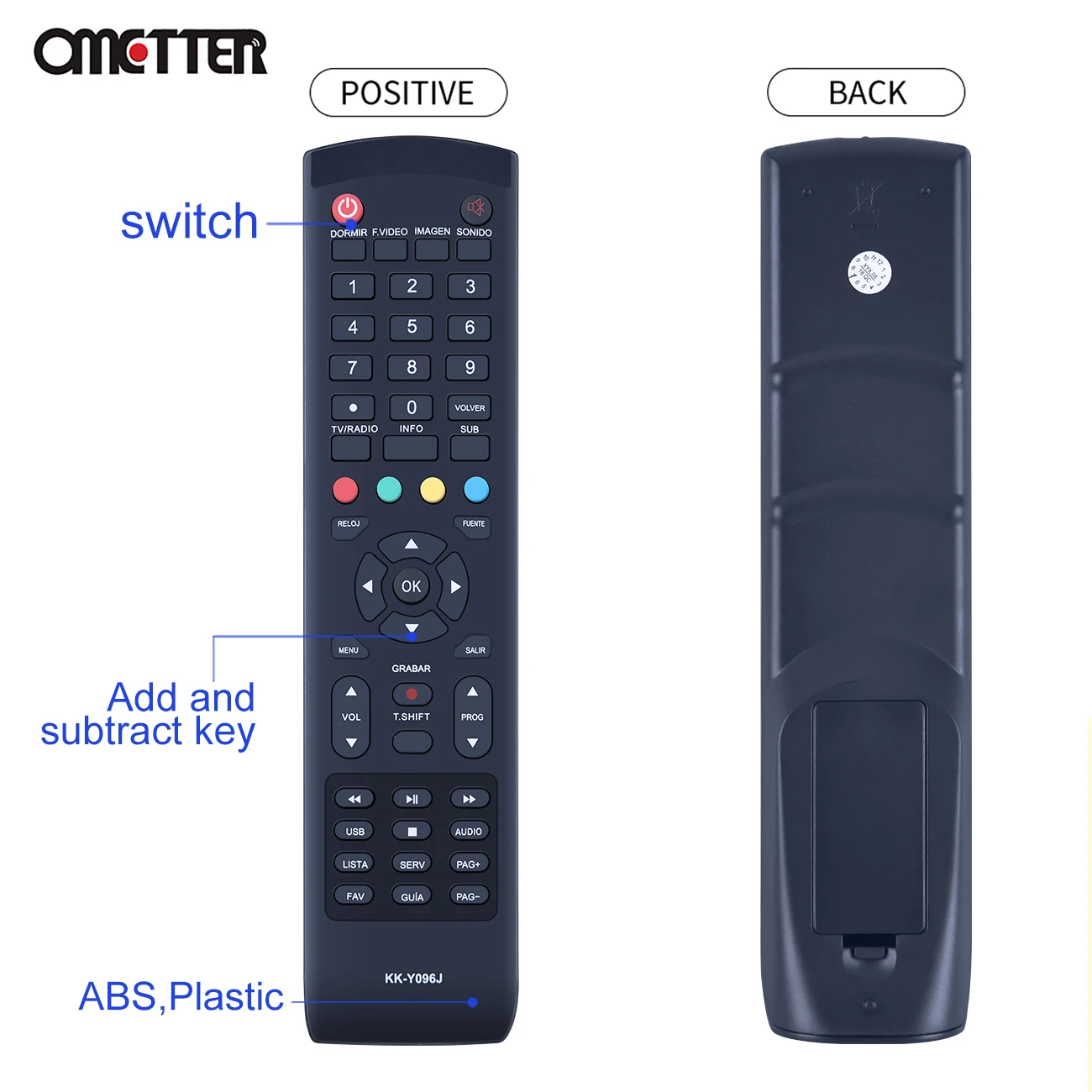 New KK-Y096J KK-Y096E Suitable for Konka LCD TV  Remote Control Controller