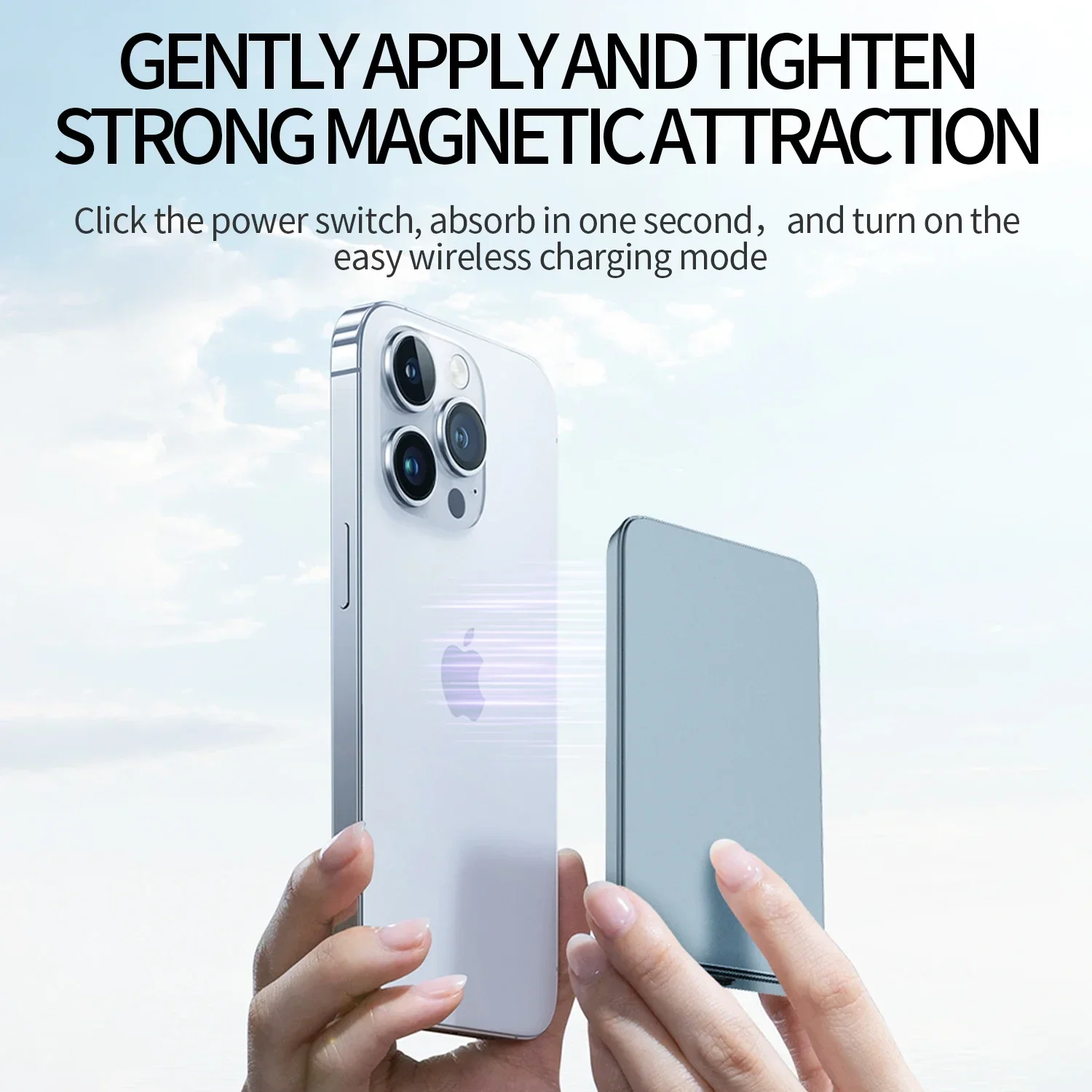 5000/10000mAh For Ultra Thin Alloy Powerbank Magnetic Wireless Fast Charger Power Bank For IPhone 15 14 13 12 Backup Battery 4