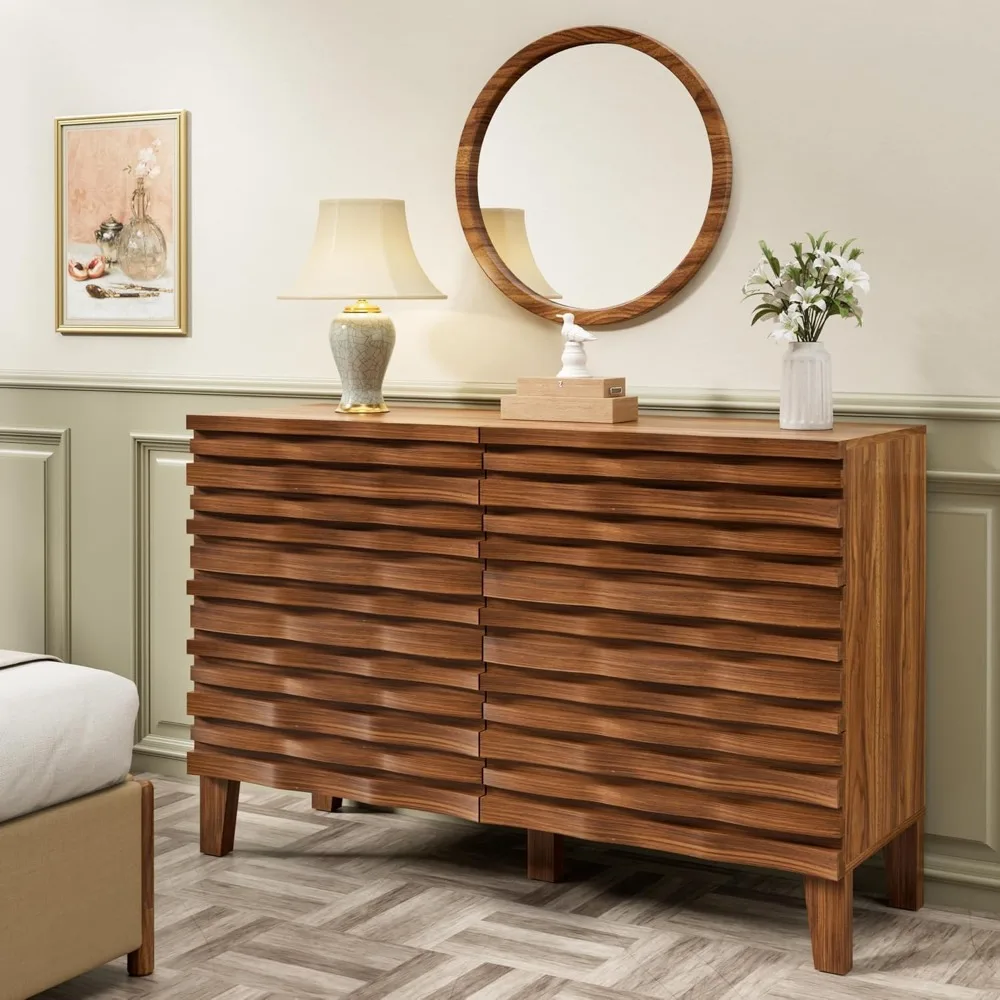 Mid-Century 6-Drawer Dresser 3