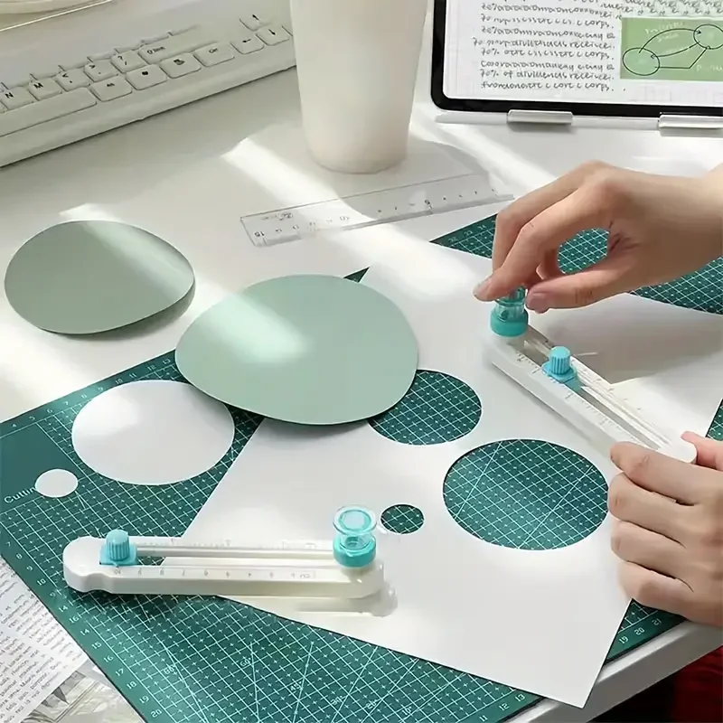 1pc 2-20cm Circle Paper Cutter Multifunctional Craft Cutting Tools Paper Scrapbooking Cards Cutters For Home Study Offices