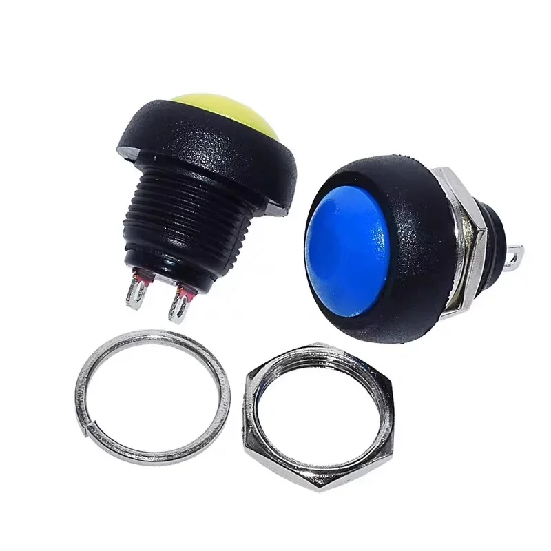 5/20/100PCS 12mm Mini Round Push Button Switch,PBS-33A Self-Locking/33B Self-reset ,3A250VAC/1A125VAC Electrical Equipment 2Pin
