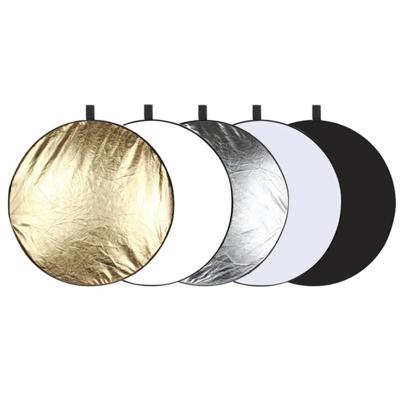 

PULUZ Photo Reflector 110cm Gold/Silver/White/Black/Soft Light 5 in 1 Foldable Portable Photo Reflector