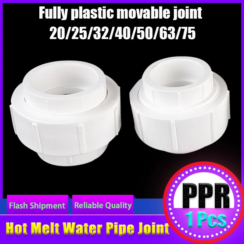 

Ppr Full Plastic Live Connection 1/2IN 3/4IN 1 Inch 20/25/32/40/50/63/75 Hot Melt Water Pipe Pipe Joint Fittings