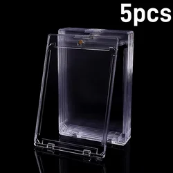 Magnetic Trading Card Protector Display Case - Hard Plastic Sleeves for Standard Sports Cards (5PCS Card)
