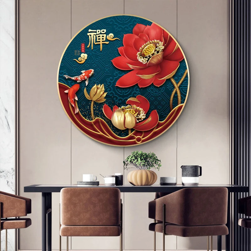 Flowers Red Lotus ​​Pattern DIY Cross Stitch Complete Kits Printed Canvas Embroidery Set Cotton Thread Needlework Home Decor cross stitch kit cross stitch tools